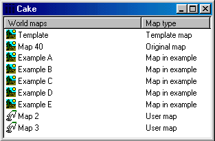 Sample list of maps